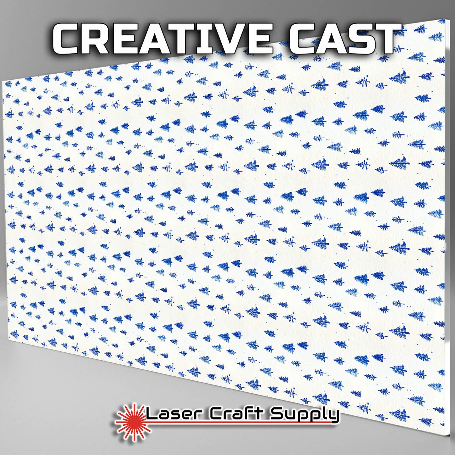 Simple Blue Christmas Trees - Creative Cast