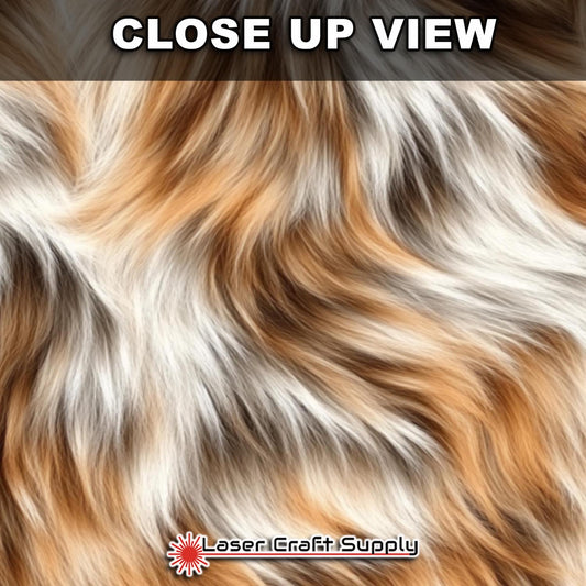 Slick Orange and White Fur - FULL SHEET