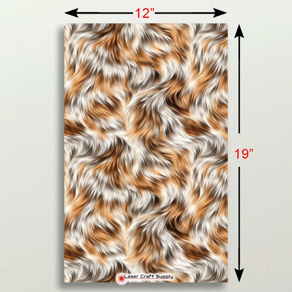Slick Orange and White Fur - FULL SHEET