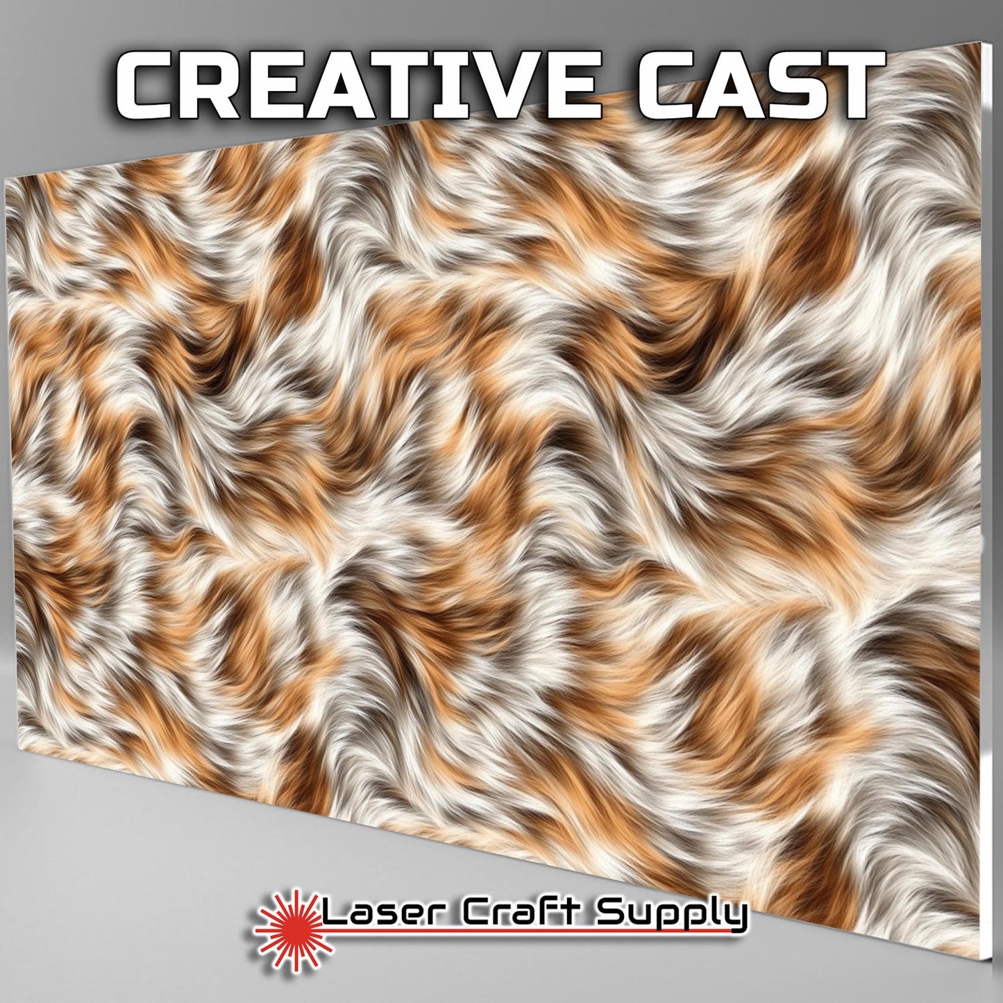 Slick Orange and White Fur - FULL SHEET