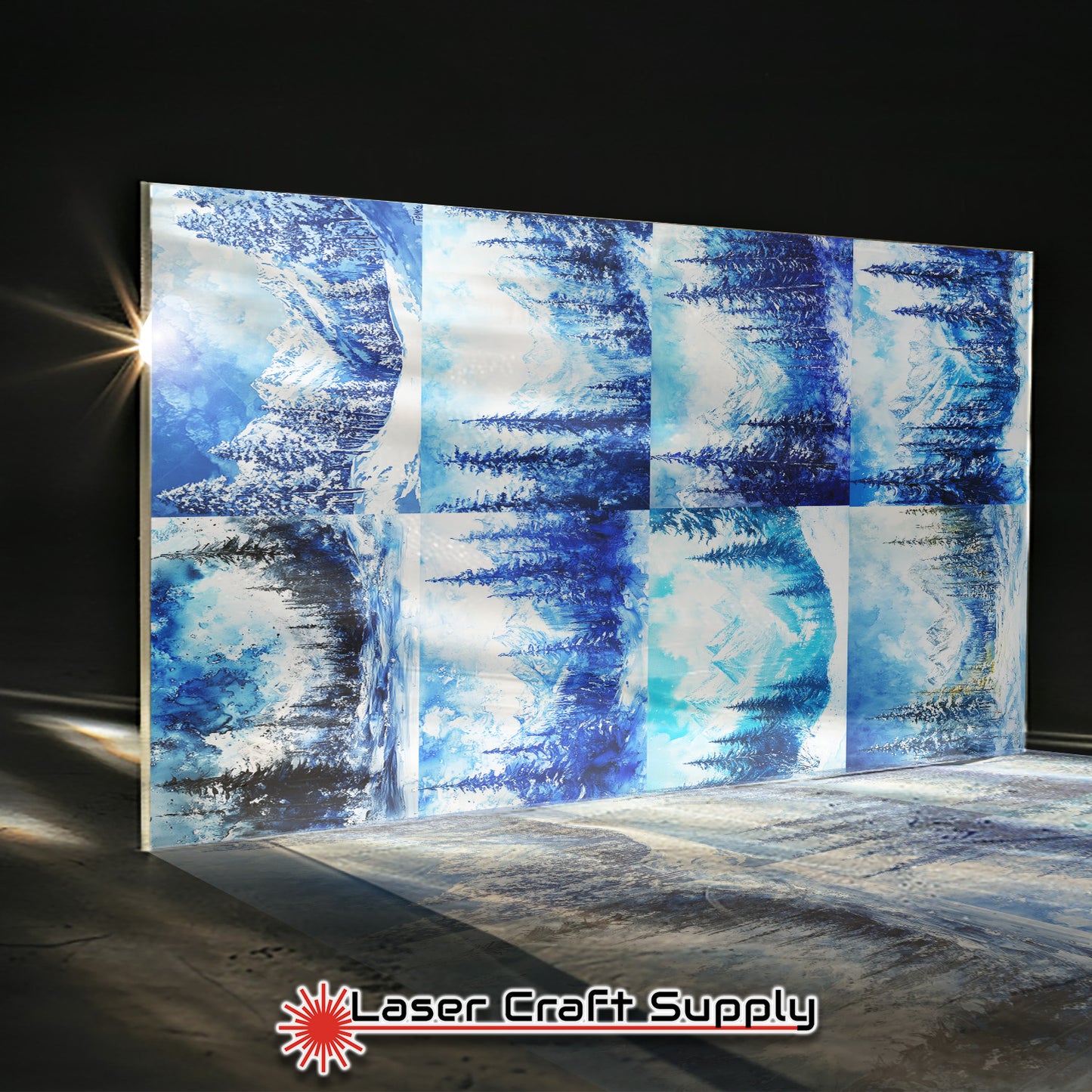 Snow, Trees and Mountains - Creative Tile