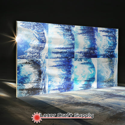 Snow, Trees and Mountains - Creative Tile