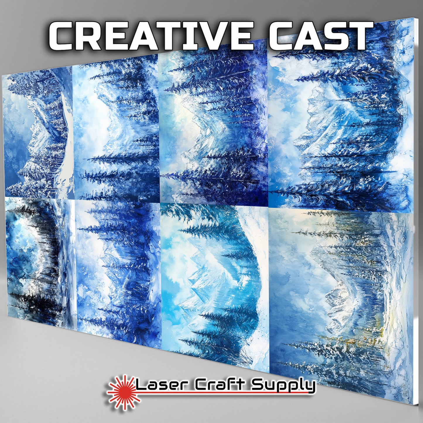 Snow, Trees and Mountains - Creative Tile