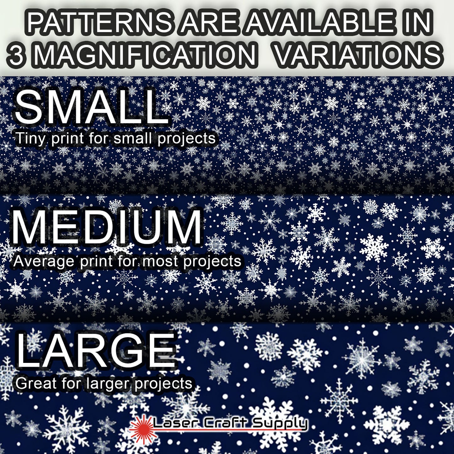 Creative Cast Acrylics - Snowflakes All Over