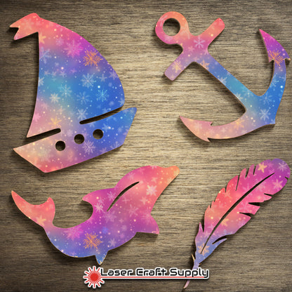 Creative Cast Acrylics - Snowflakes in Color Mist