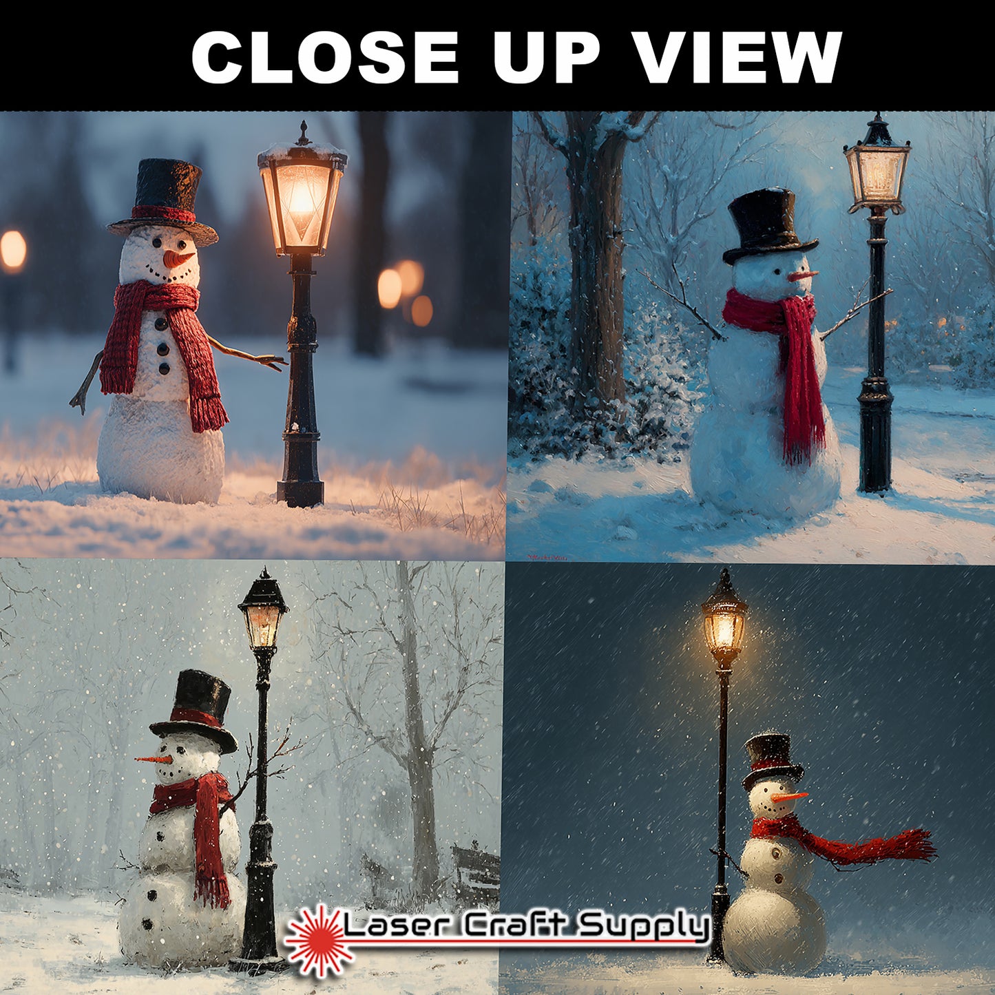 Snowman and Lightpole - tile