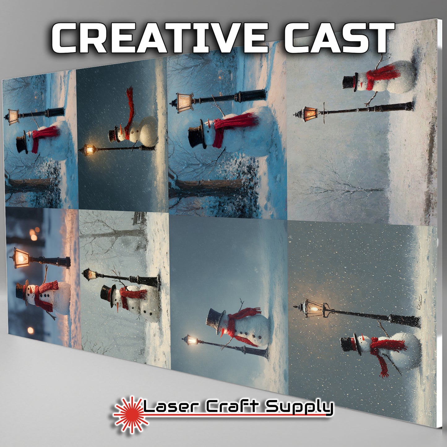 Snowman and Lightpole - tile
