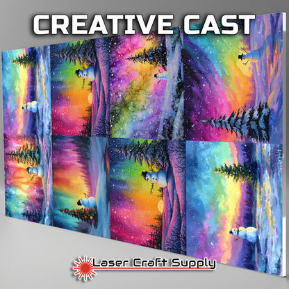 Snowman in Colorful Skys-tile