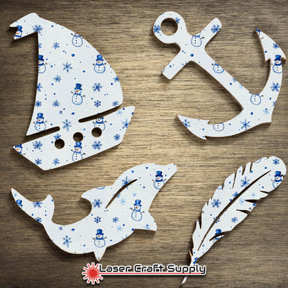 Snowmen and Snowflakes on White - Creative Cast