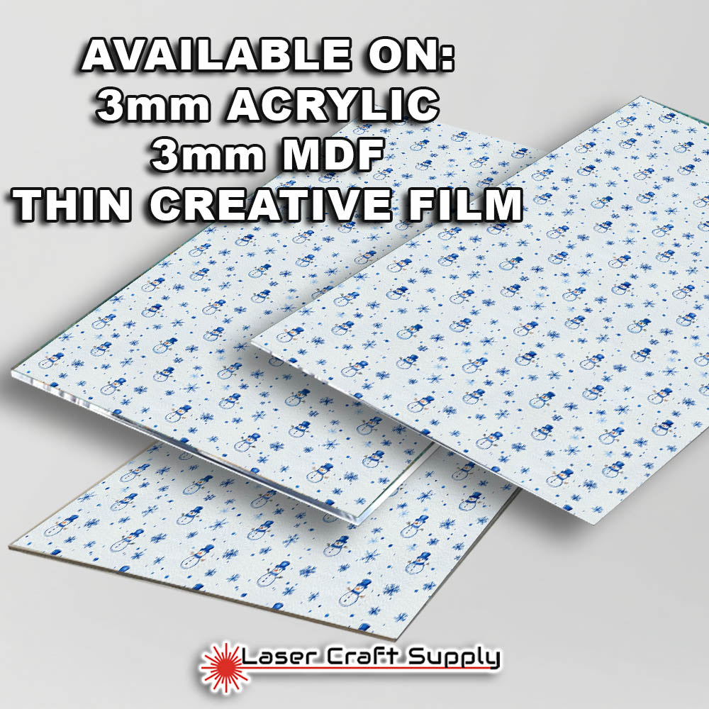 Snowmen and Snowflakes on White - Creative Cast