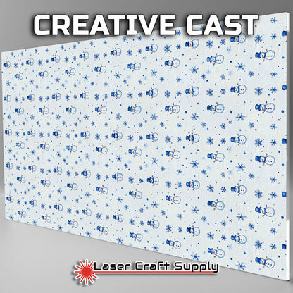 Snowmen and Snowflakes on White - Creative Cast