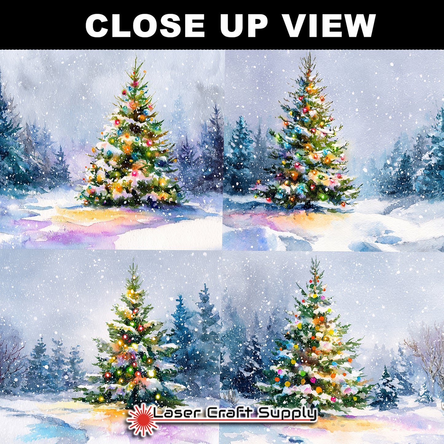 Snowy Christmas Tree - tile