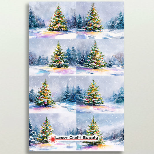 Snowy Christmas Tree - tile