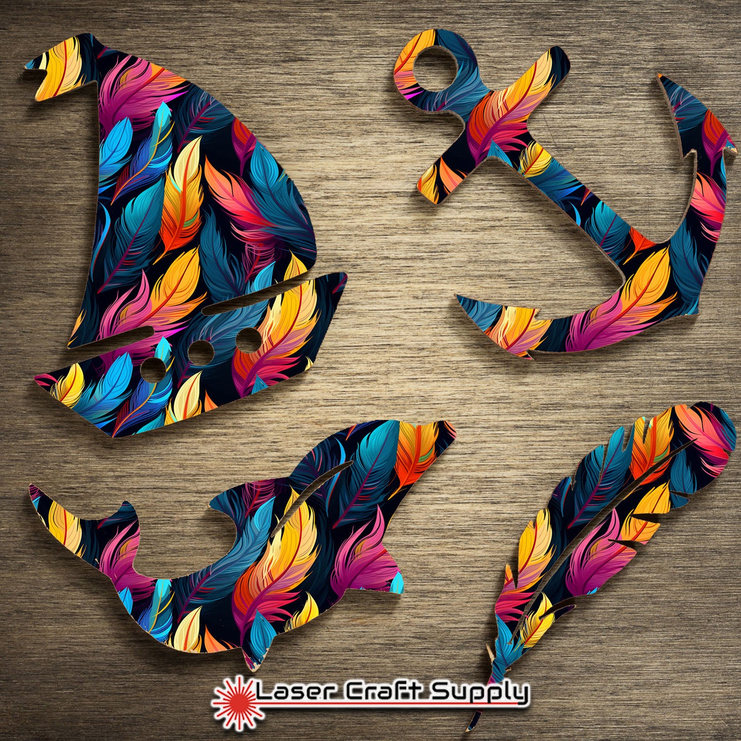 Creative Cast Acrylics - Soft Color Feathers