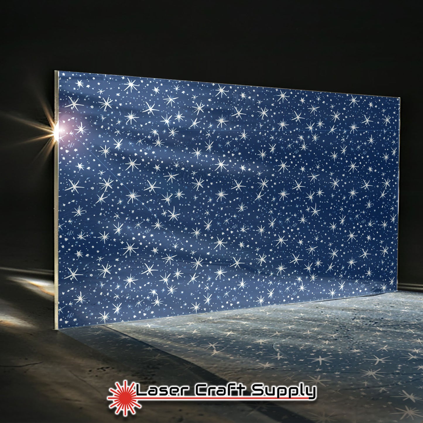 Creative Cast Acrylics - Sparky Snowflakes on Blue