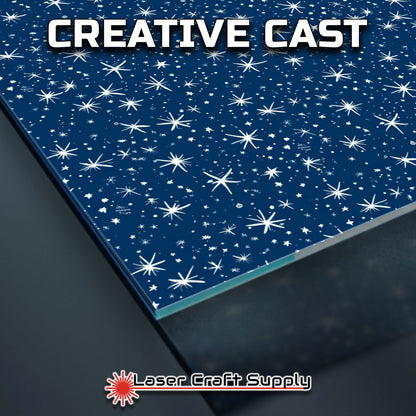 Creative Cast Acrylics - Sparky Snowflakes on Blue