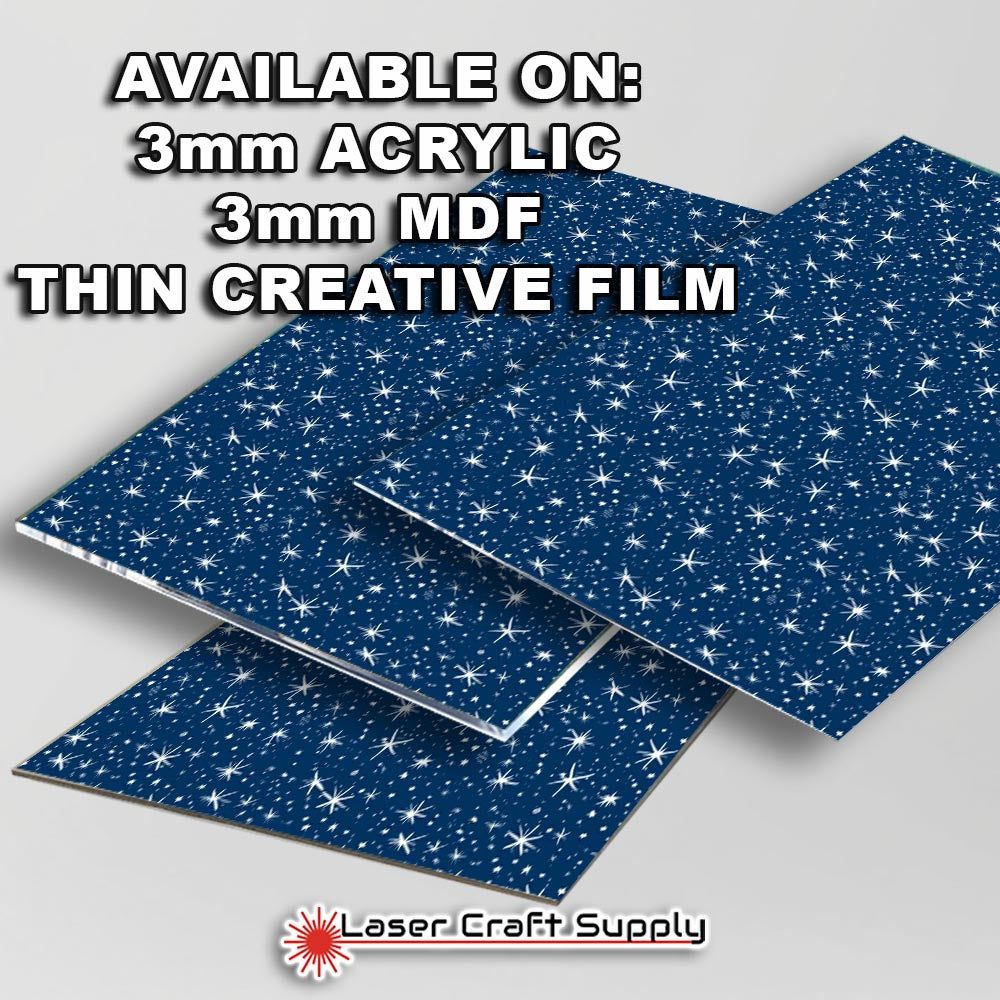 Creative Cast Acrylics - Sparky Snowflakes on Blue