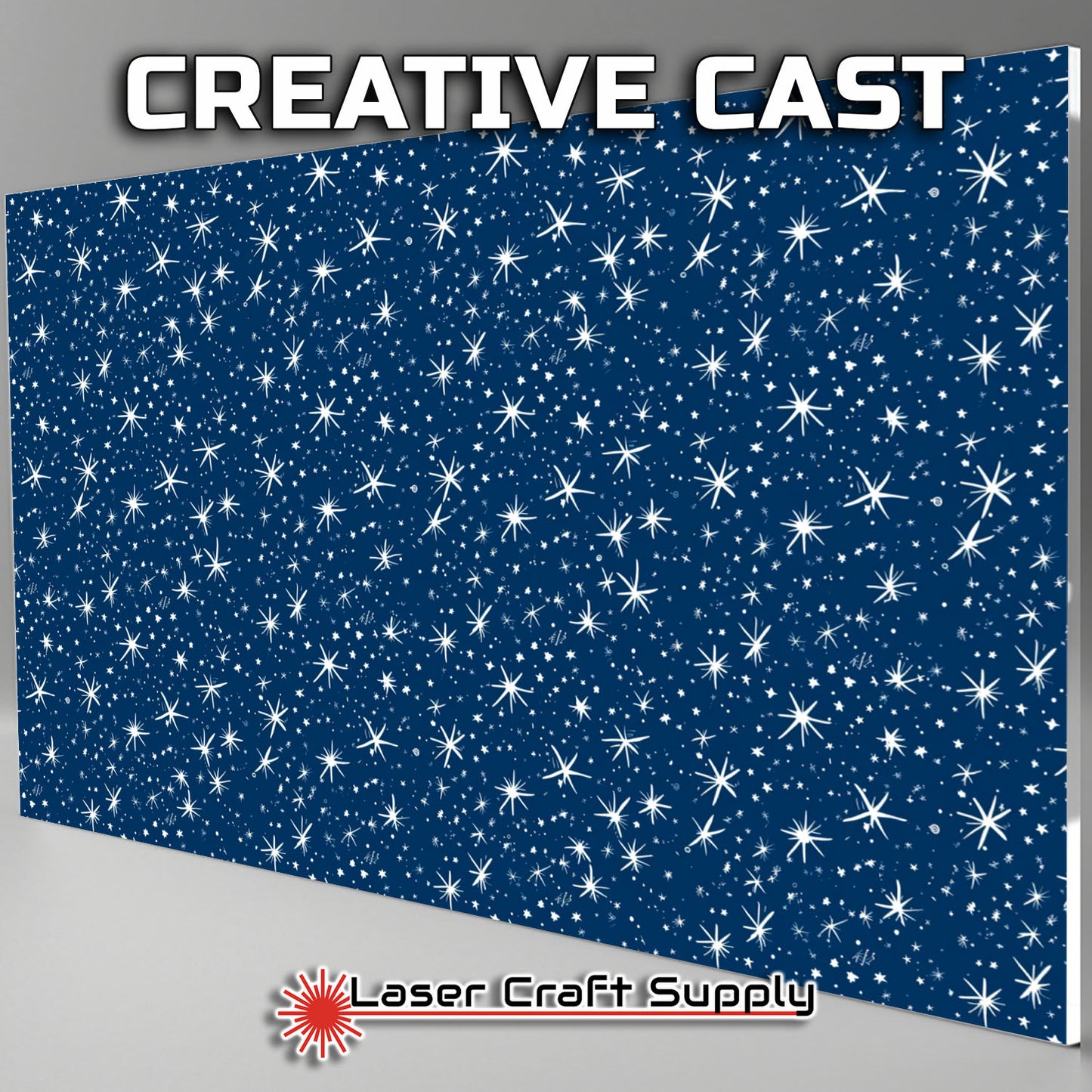 Creative Cast Acrylics - Sparky Snowflakes on Blue
