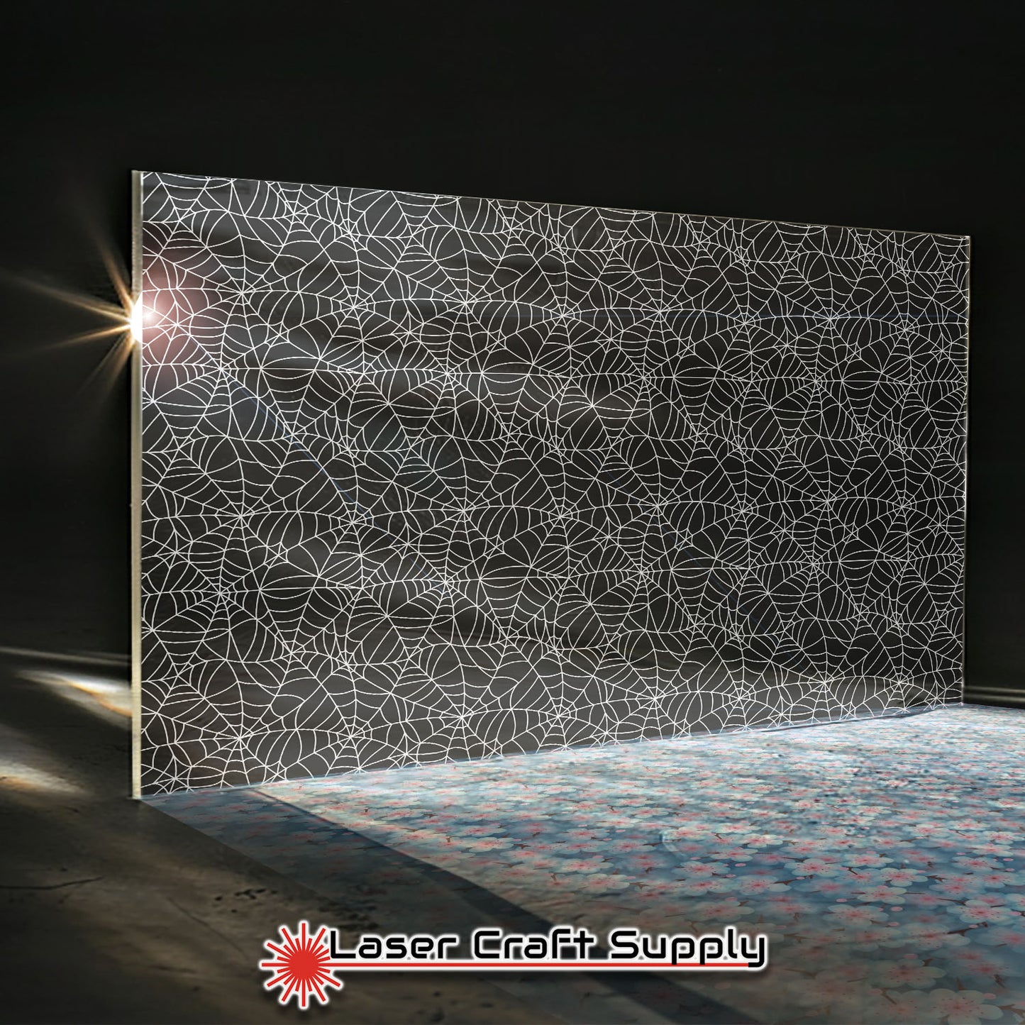 Creative Cast Acrylics - Spider Webs on Black