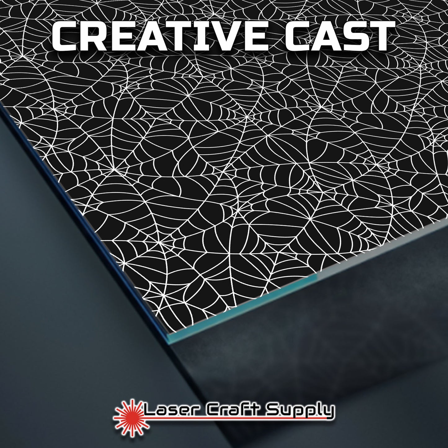 Creative Cast Acrylics - Spider Webs on Black