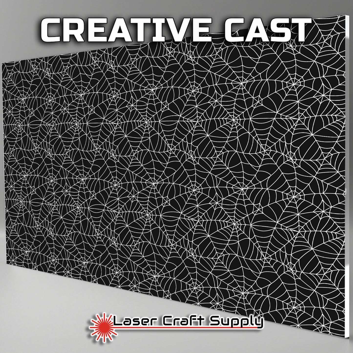 Creative Cast Acrylics - Spider Webs on Black