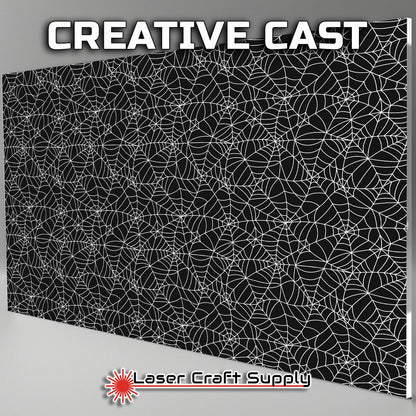 Creative Cast Acrylics - Spider Webs on Black