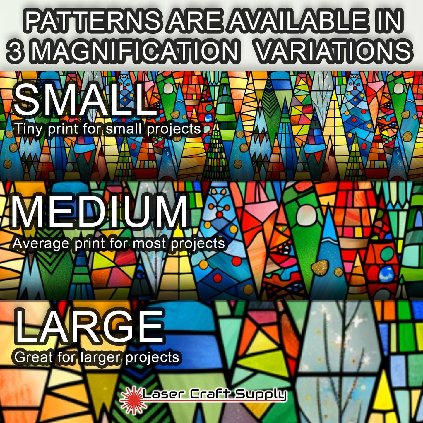 Creative Cast Acrylics - Amazing Christmas Trees- Stained Glass