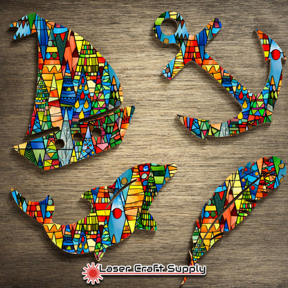 Creative Cast Acrylics - Amazing Christmas Trees- Stained Glass