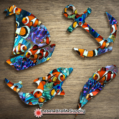 Creative Cast Acrylics - Clown Fish - Stained Glass