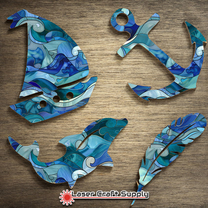 Creative Cast Acrylics - Ocean Swirl - Stained Glass