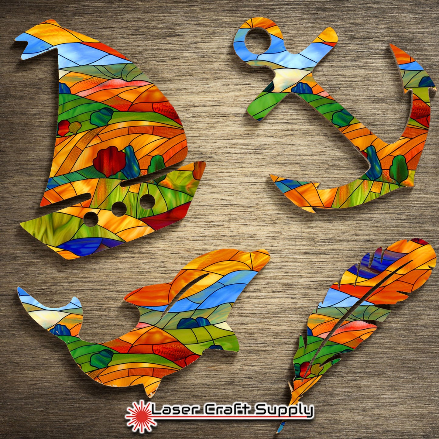 Creative Cast Acrylics - Rolling Hills & Trees - Stained Glass