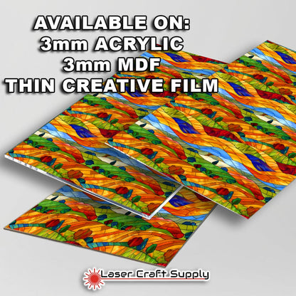 Creative Cast Acrylics - Rolling Hills & Trees - Stained Glass