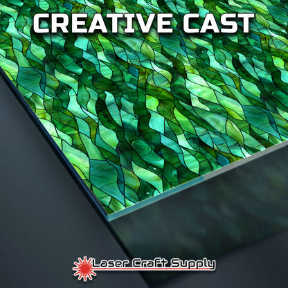 Creative Cast Acrylics - Green Sea Weed Strings - Stained Glass