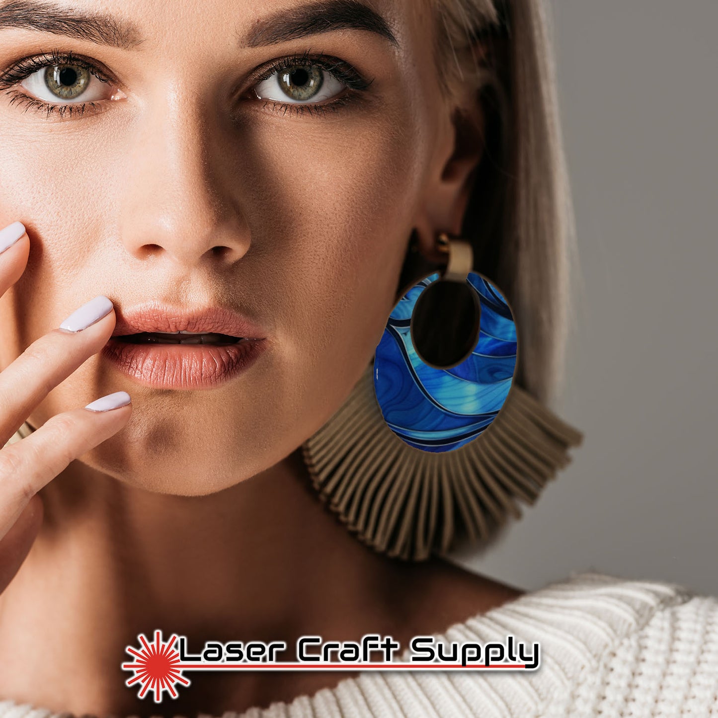 Creative Cast Acrylics - Swirls of Blue - Stained Glass