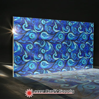 Creative Cast Acrylics - Swirls of Blue - Stained Glass