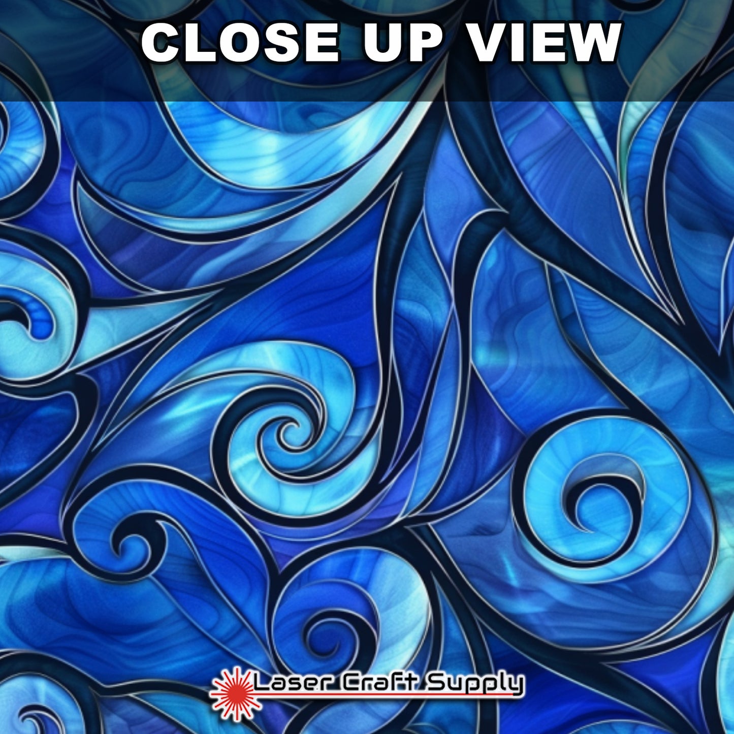 Creative Cast Acrylics - Swirls of Blue - Stained Glass