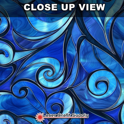 Creative Cast Acrylics - Swirls of Blue - Stained Glass
