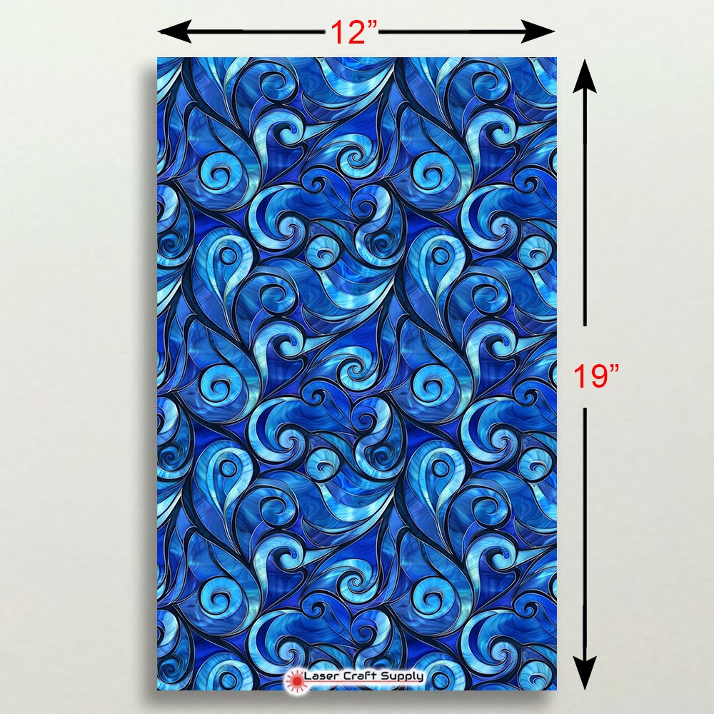 Creative Cast Acrylics - Swirls of Blue - Stained Glass