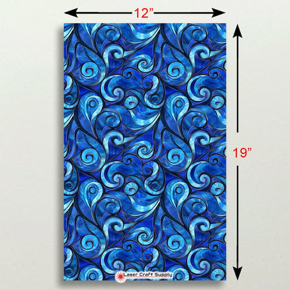 Creative Cast Acrylics - Swirls of Blue - Stained Glass