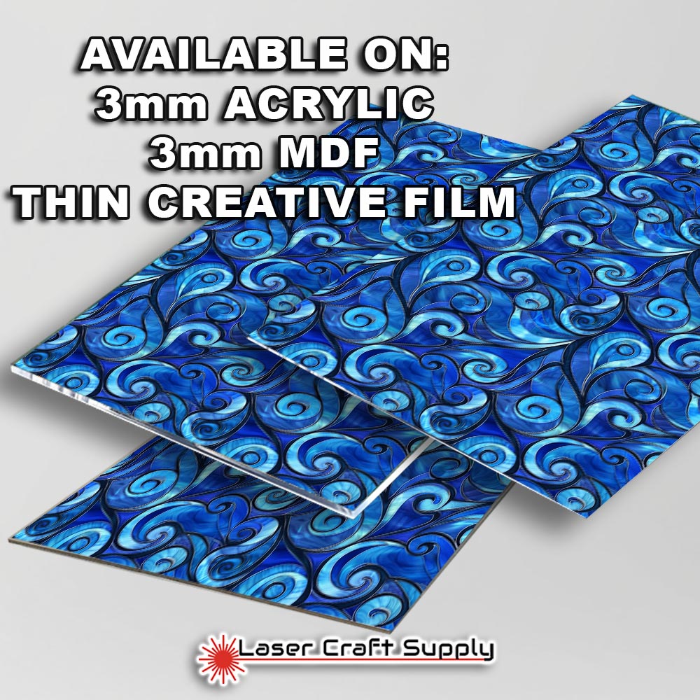 Creative Cast Acrylics - Swirls of Blue - Stained Glass
