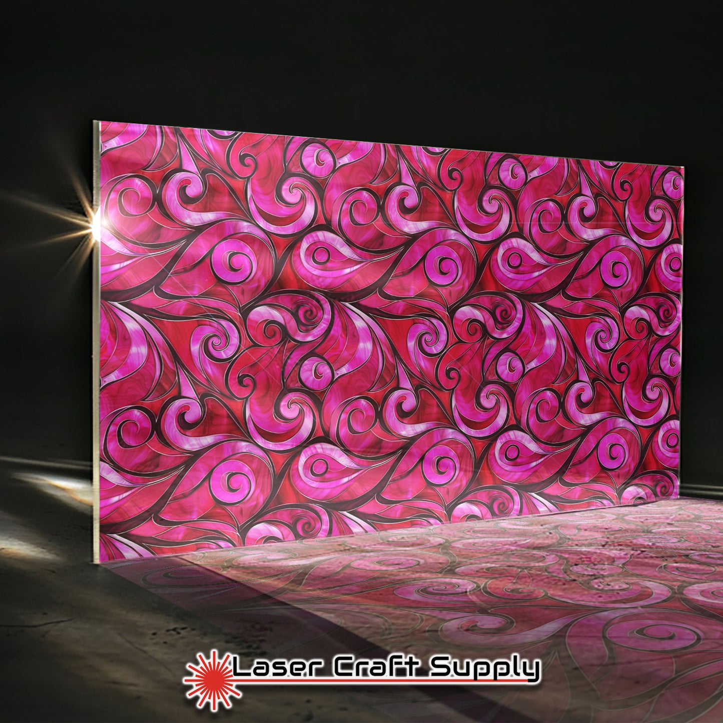 Creative Cast Acrylics - Swirls of Pink - Stained Glass