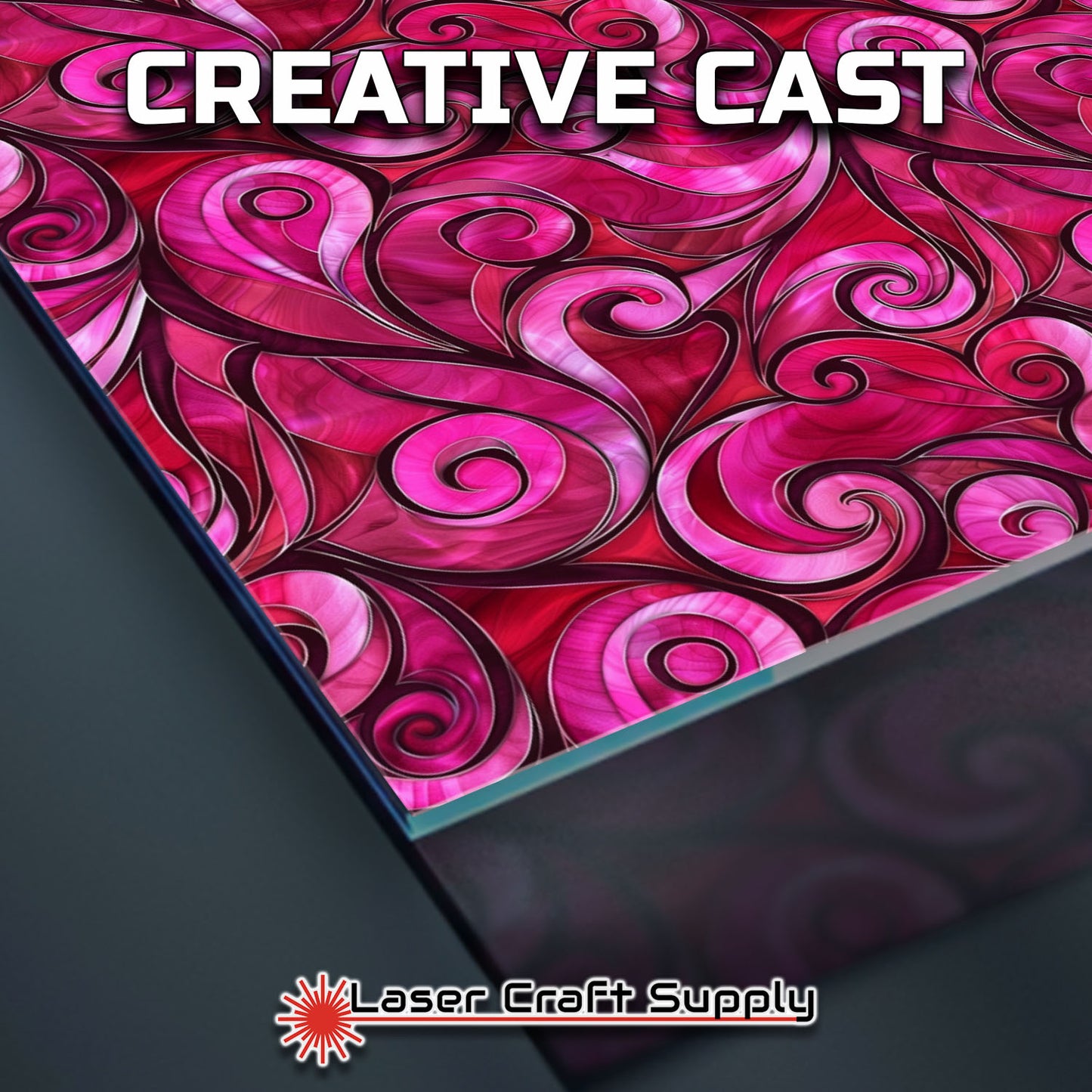 Creative Cast Acrylics - Swirls of Pink - Stained Glass