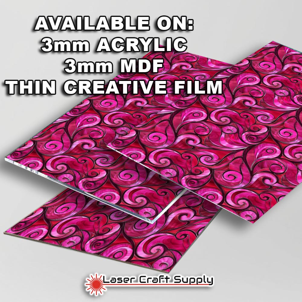 Creative Cast Acrylics - Swirls of Pink - Stained Glass
