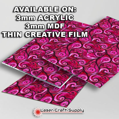 Creative Cast Acrylics - Swirls of Pink - Stained Glass