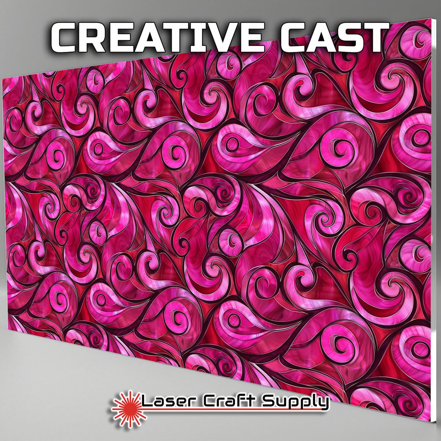 Creative Cast Acrylics - Swirls of Pink - Stained Glass