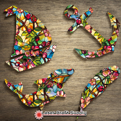 Creative Cast Acrylics - Blossoms and Buds - Stained Glass
