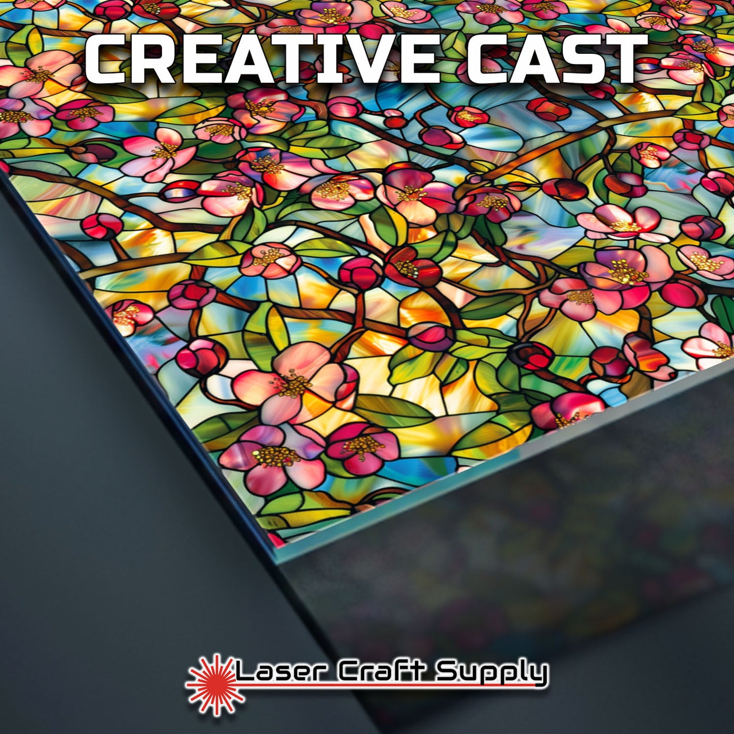 Creative Cast Acrylics - Blossoms and Buds - Stained Glass