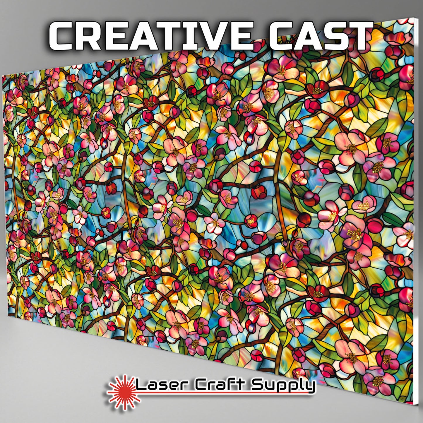 Creative Cast Acrylics - Blossoms and Buds - Stained Glass