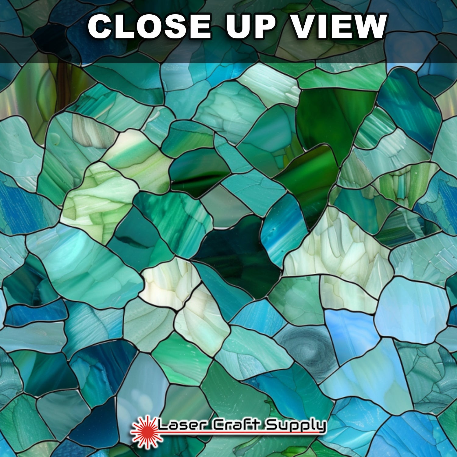 Creative Cast Acrylics - Blue Green Crystal- Stained Glass – Laser ...