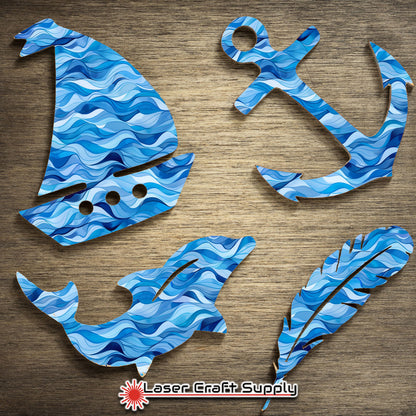 Creative Cast Acrylics - Blue Waves - Stained Glass